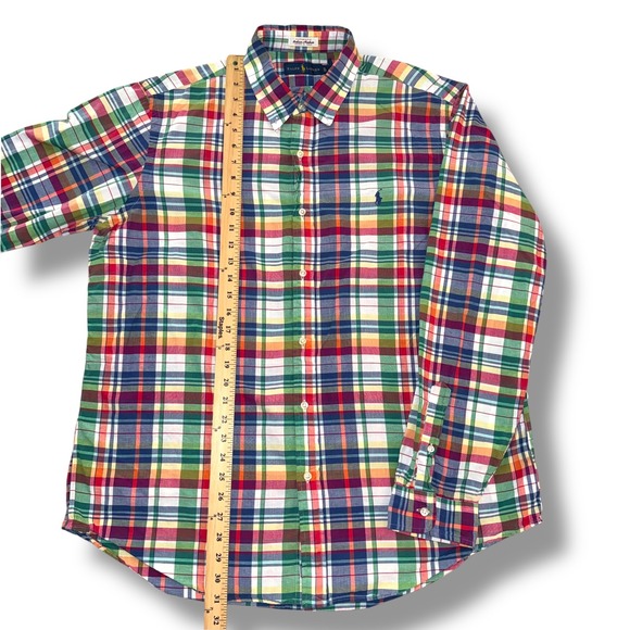 Ralph Lauren Men's XL Authentic Indian Madras Plaid Button Down Shirt - Picture 4 of 8